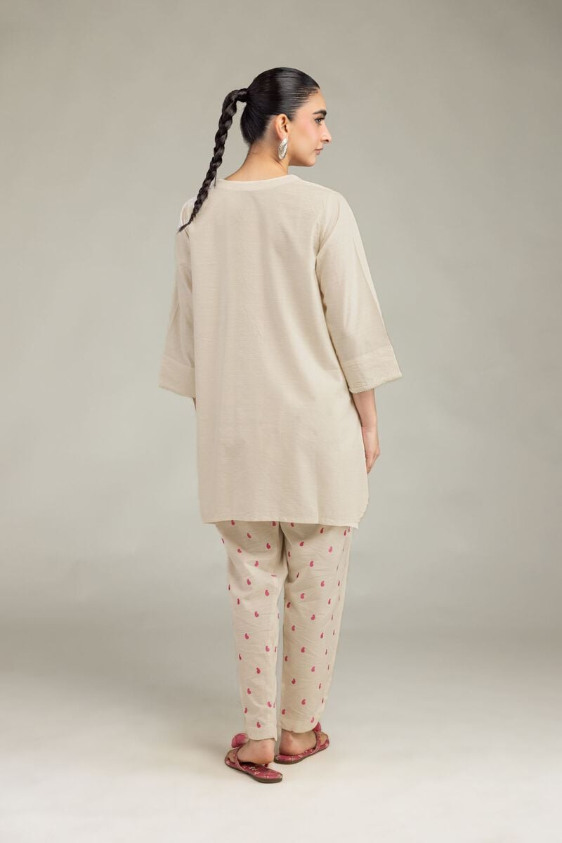 Embroidered | Textured Cotton Viscose | Short Cotton Kurta  | USD 35.00