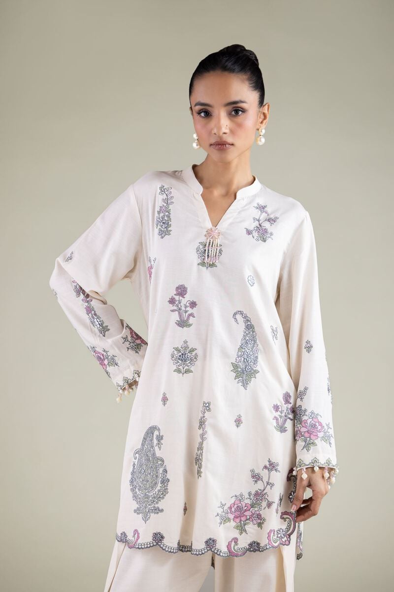 Embroidered | Raw Silk | Kurta | USD 65.00