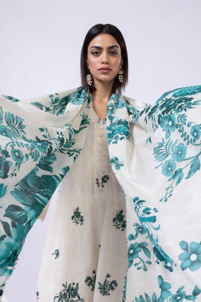Printed | Slub lawn | Dupatta | USD 20.00