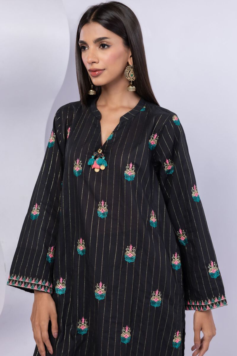 Embroidered | Lurex Stripes | Kurta | USD 20.00