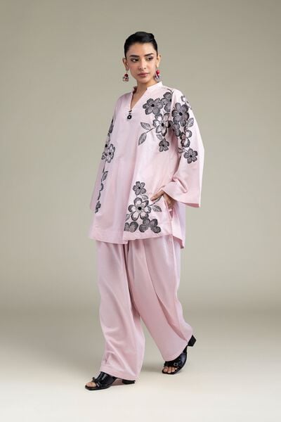Embroidered | Cotton Dobby | Solid Pink Shalwar  | USD 30.00