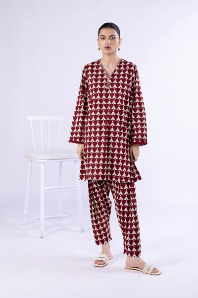 Printed | Crosshatch Poplin | Pants | USD 15.00