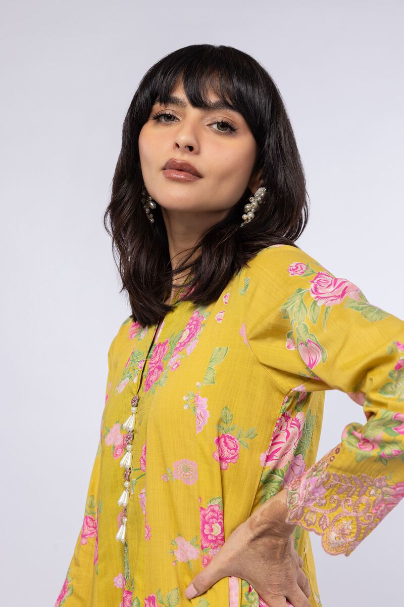Embroidered | Crosshatch Raw Silk | Kurta | USD 35.00