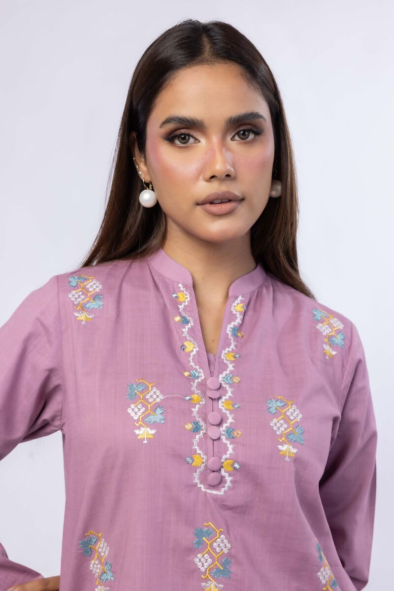 Embroidered | Crosshatch Poplin | Kurta | USD 17.50