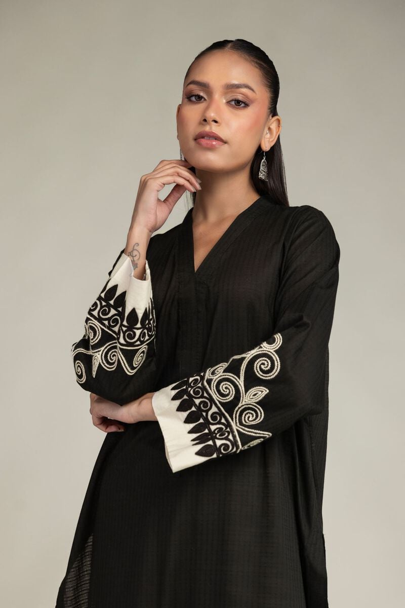 Embroidered | Cotton Dobby | Long Cotton Kurta | USD 45.00