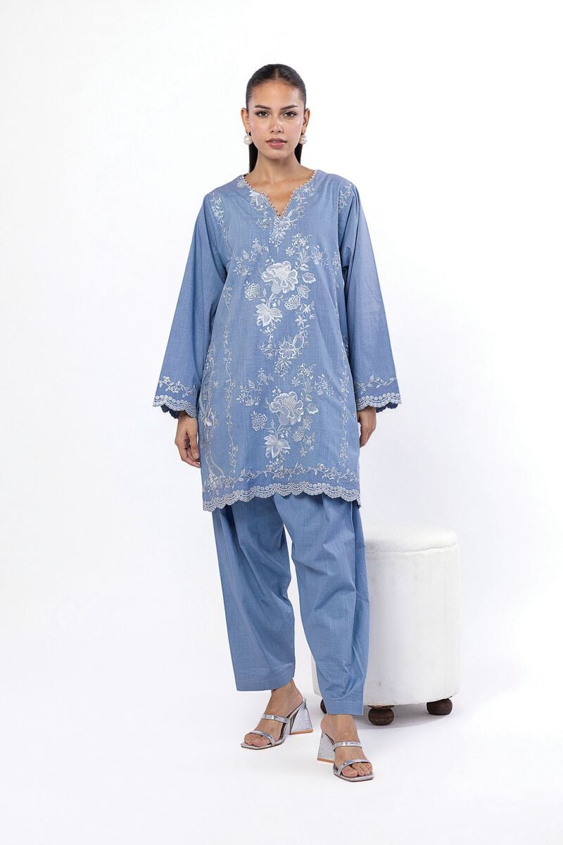 Embroidered | Crosshatch | Tailored 2 Piece | Top and Bottom | USD 45.00