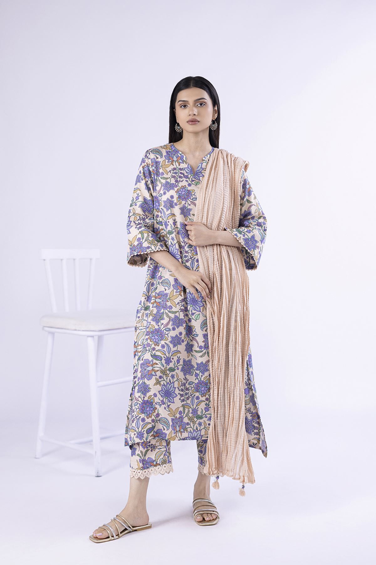 Buy Dupatta | 0.0 N/A | 25-04E45-04SB-VG_MULTI | Khaadi United States