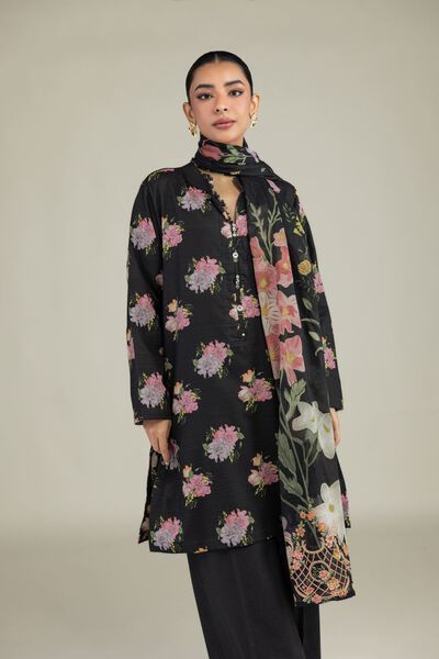 Printed | Lawn | Black Lawn Dupatta | USD 25.00