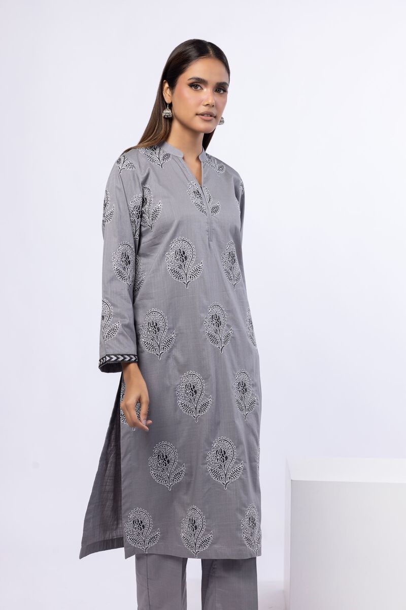 Embroidered | Crosshatch Poplin | Kurta | USD 17.50