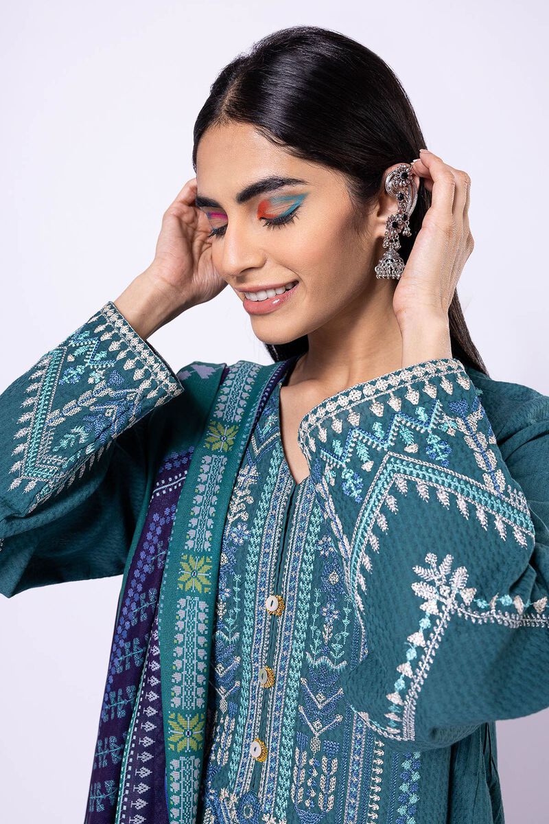 Embroidered | Diamond Dobby | Fabrics 3 Piece | null