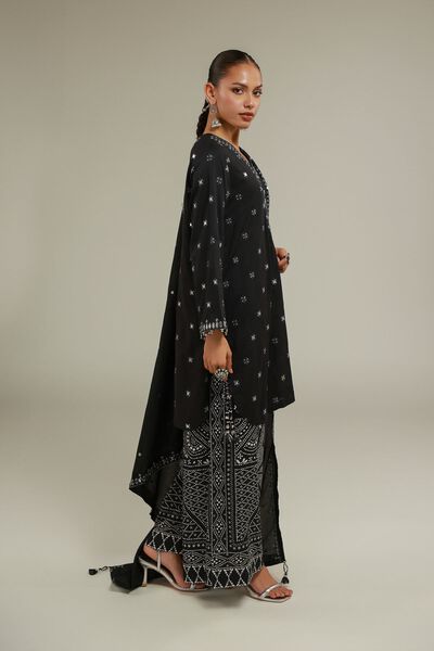 Embroidered | Raw Silk | Relaxed Ajrak Pants | USD 35.00