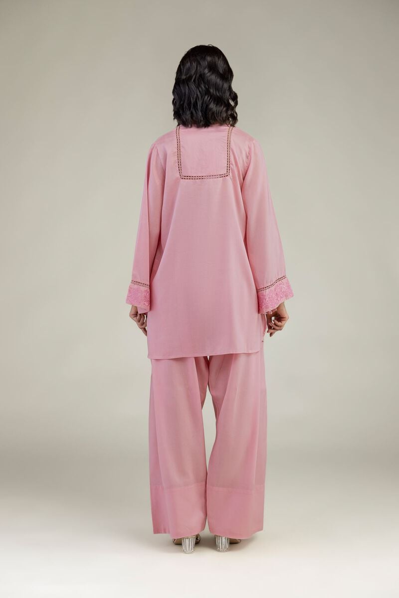 Embroidered | Lyocell | Short V-Neck Kurta | USD 40.00