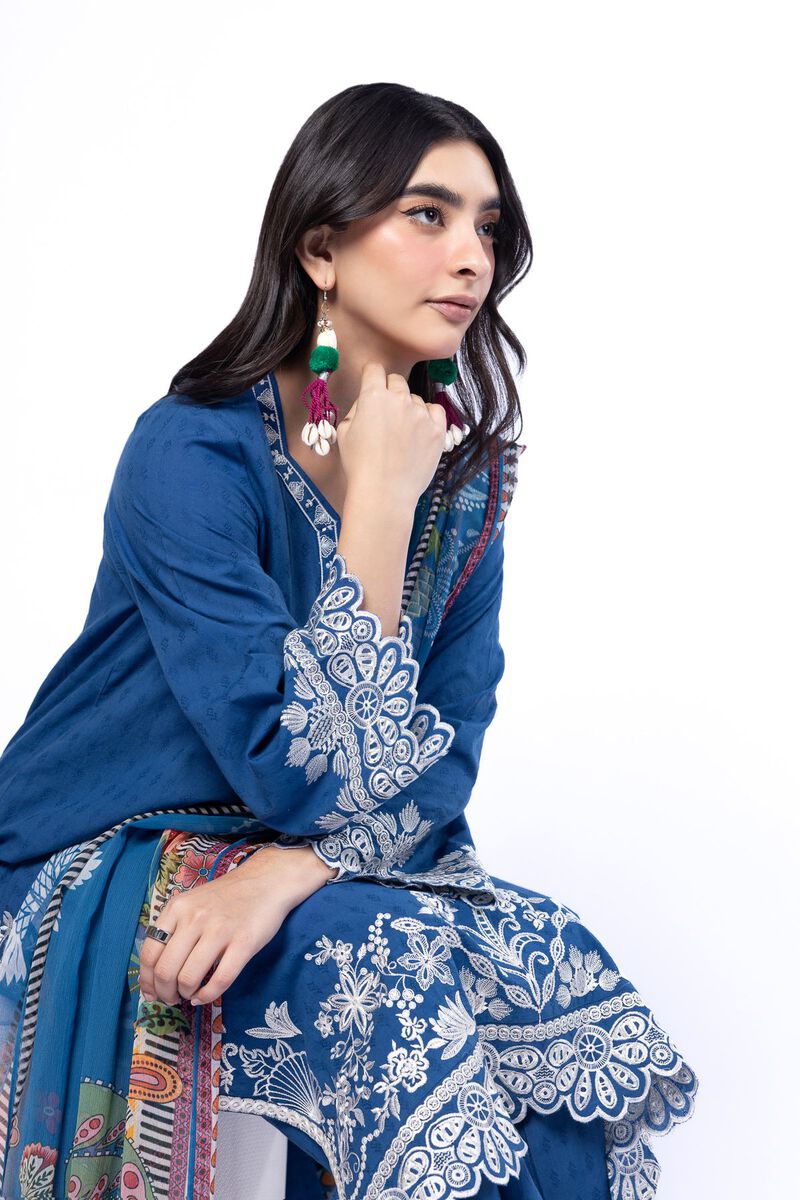 Embroidered | Cotton Dobby | Tailored 3 Piece | USD 75.00