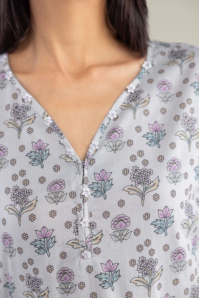 Printed | Cambric | Floral Cambric Kurta | USD 35.00