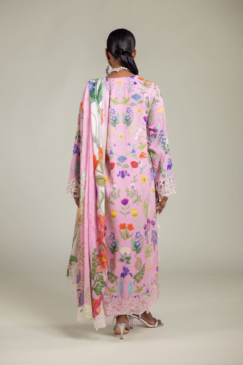 Raw Silk | Floral Embroidered Suit | USD 180.00