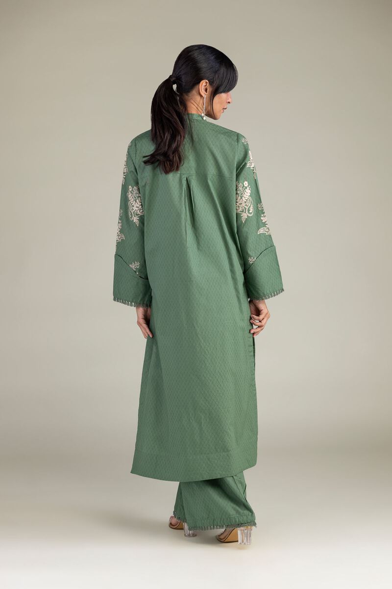 Embroidered | Cotton Dobby | Floral Cotton Kurta | USD 45.00