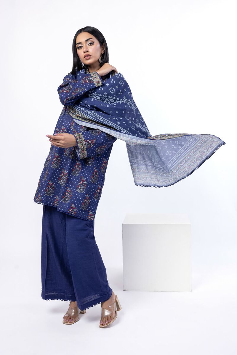 Printed | Textured Cotton | Tailored 3 Piece | USD 45.00