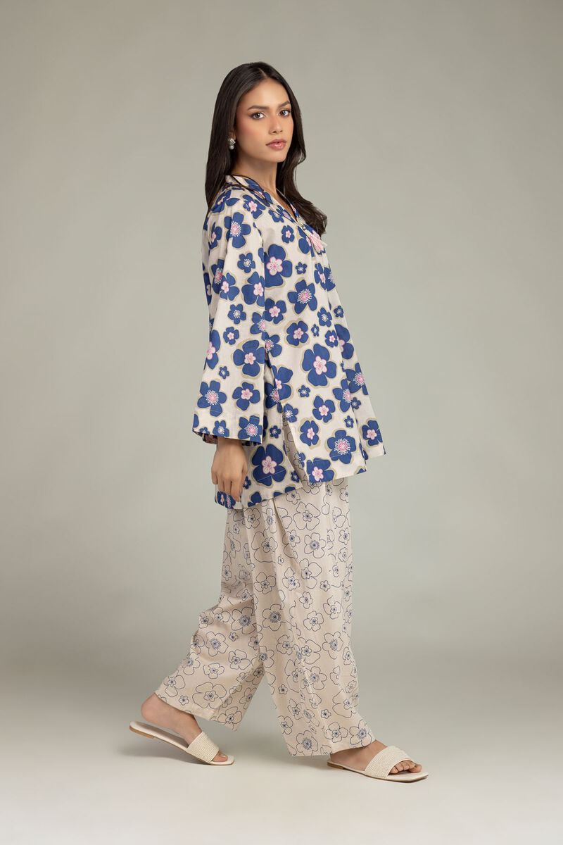 Printed | Cambric | Floral Beige Shalwar | USD 30.00