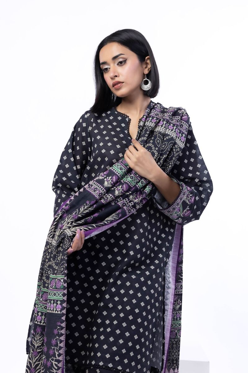 Printed | Textured Cotton | Tailored 3 Piece | USD 45.00