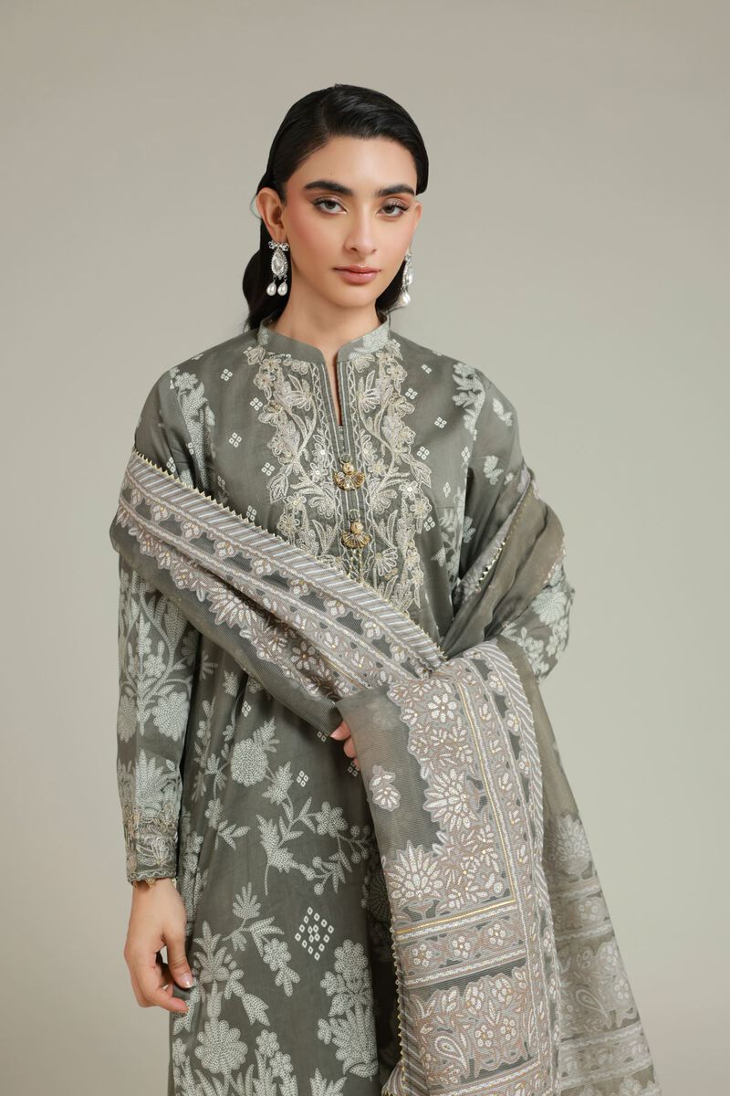 Embroidered | Cambric | Cambric Tailored Set | USD 85.00