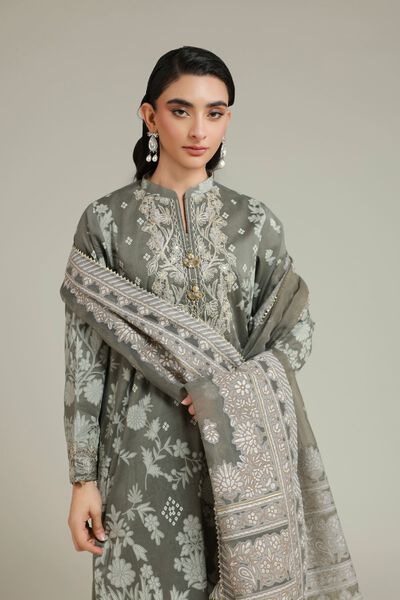 Embroidered | Cambric | Cambric Tailored Set | USD 85.00