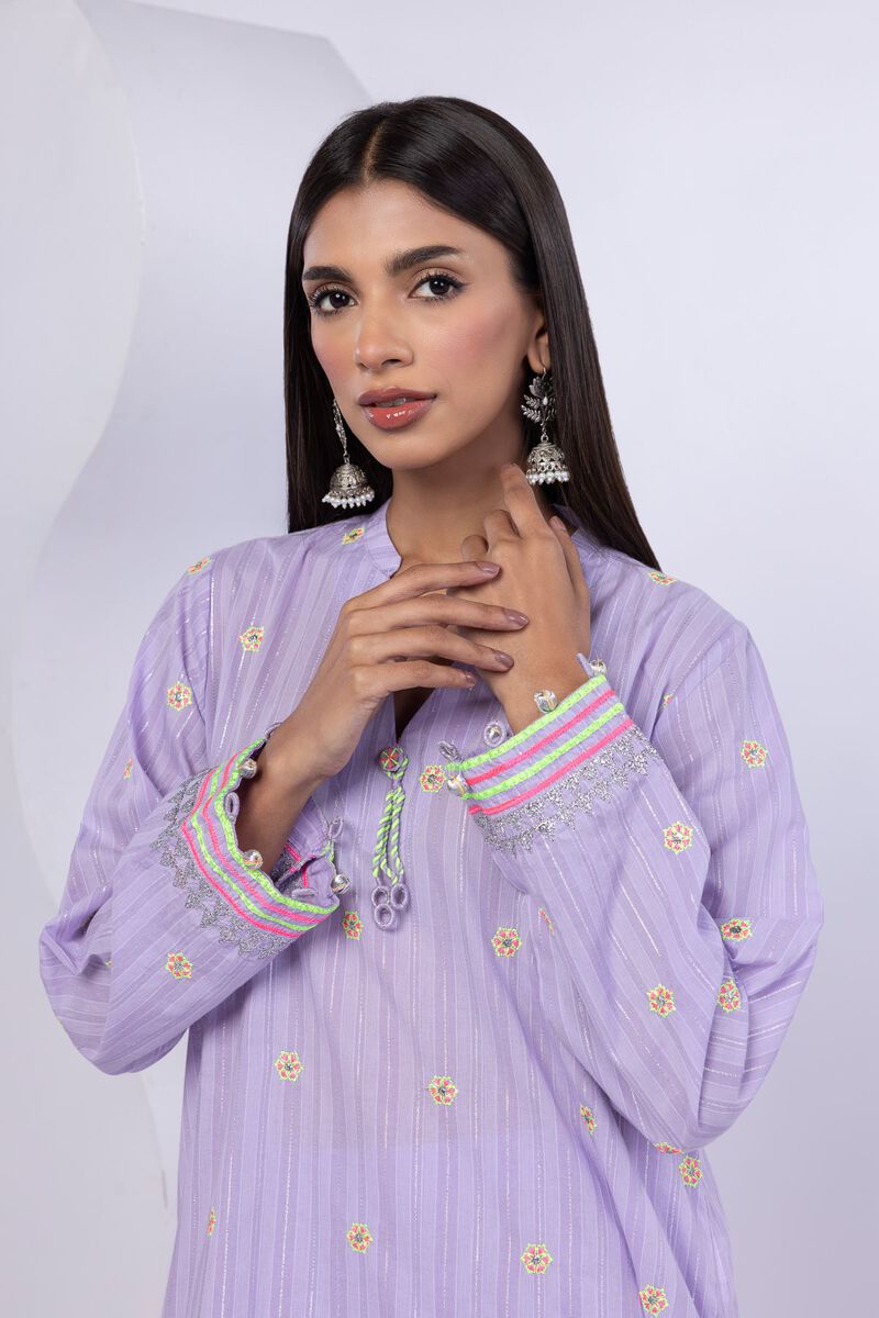 Embroidered | Lurex Stripes | Kurta | USD 20.00