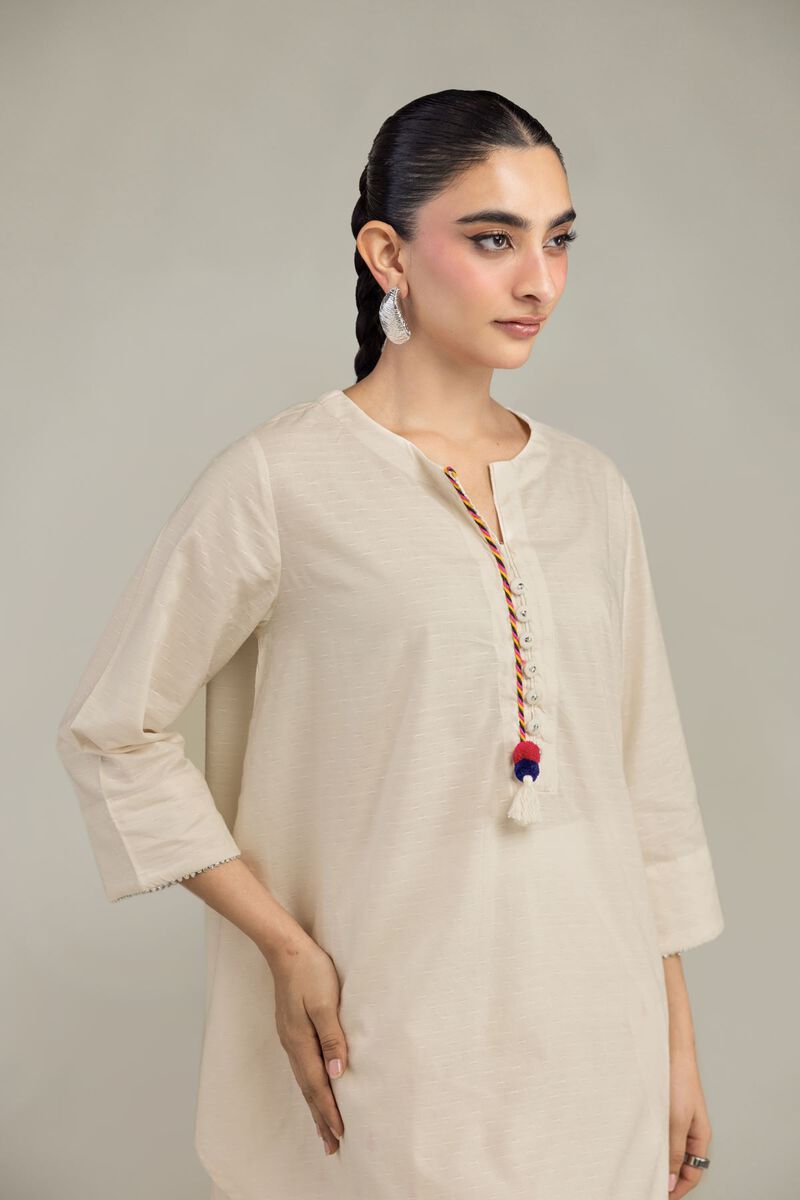 Embroidered | Textured Cotton Viscose | Short Cotton Kurta  | USD 35.00