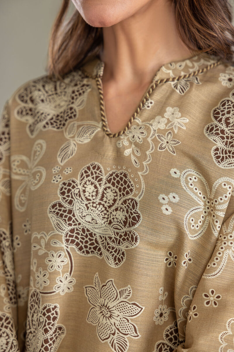 Printed | Light Khaddar | Floral Khaddar Kurta | USD 35.00