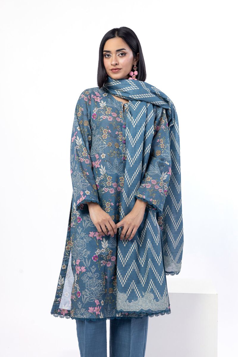 Printed | Textured Cotton | Tailored 3 Piece | USD 45.00