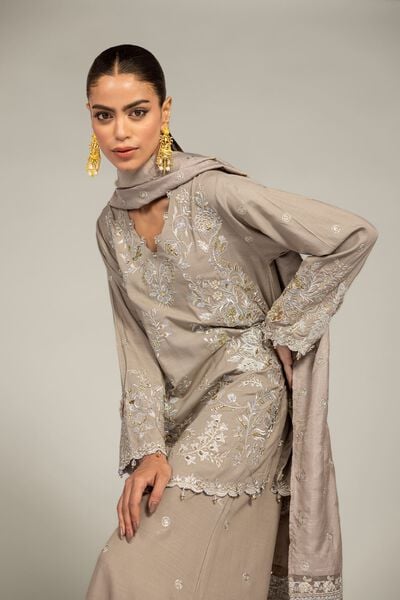 Raw Silk | Floral Tailored 3-Piece | USD 180.00