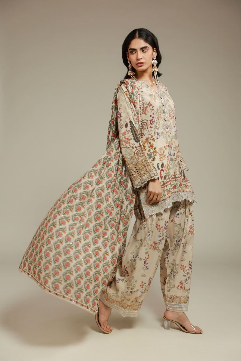 Embroidered | Raw Silk | 3 Piece Co-ord Set | USD 145.00