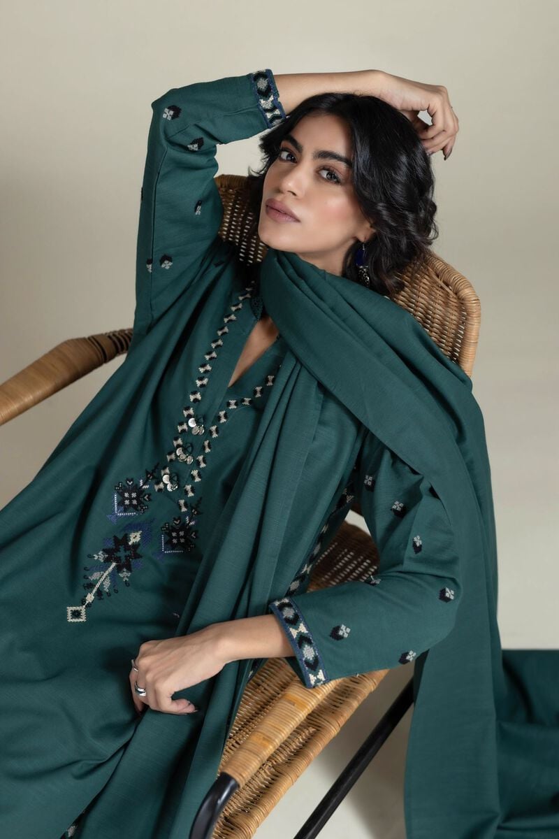 Embroidered | Textured Cotton | Dupatta | USD 20.00