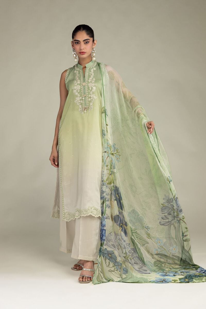 Embroidered | Chiffon | Floral Chiffon Dupatta | USD 30.00