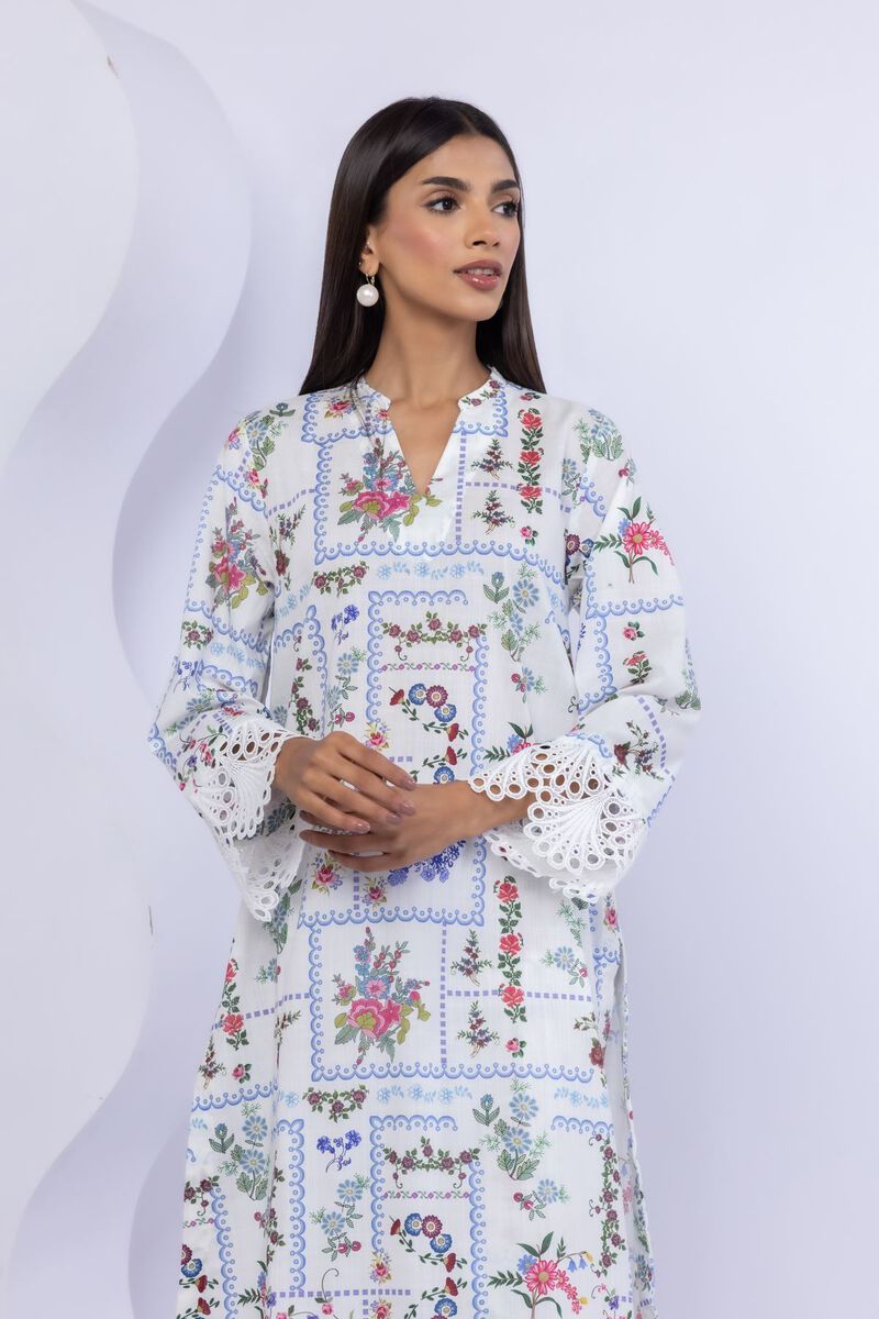 Embroidered | Crosshatch Poplin | Kurta | USD 30.00