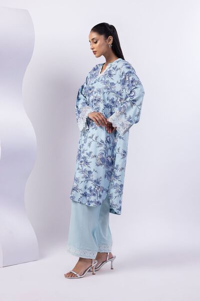 Embroidered | Crosshatch Raw Silk | Pants | USD 25.00