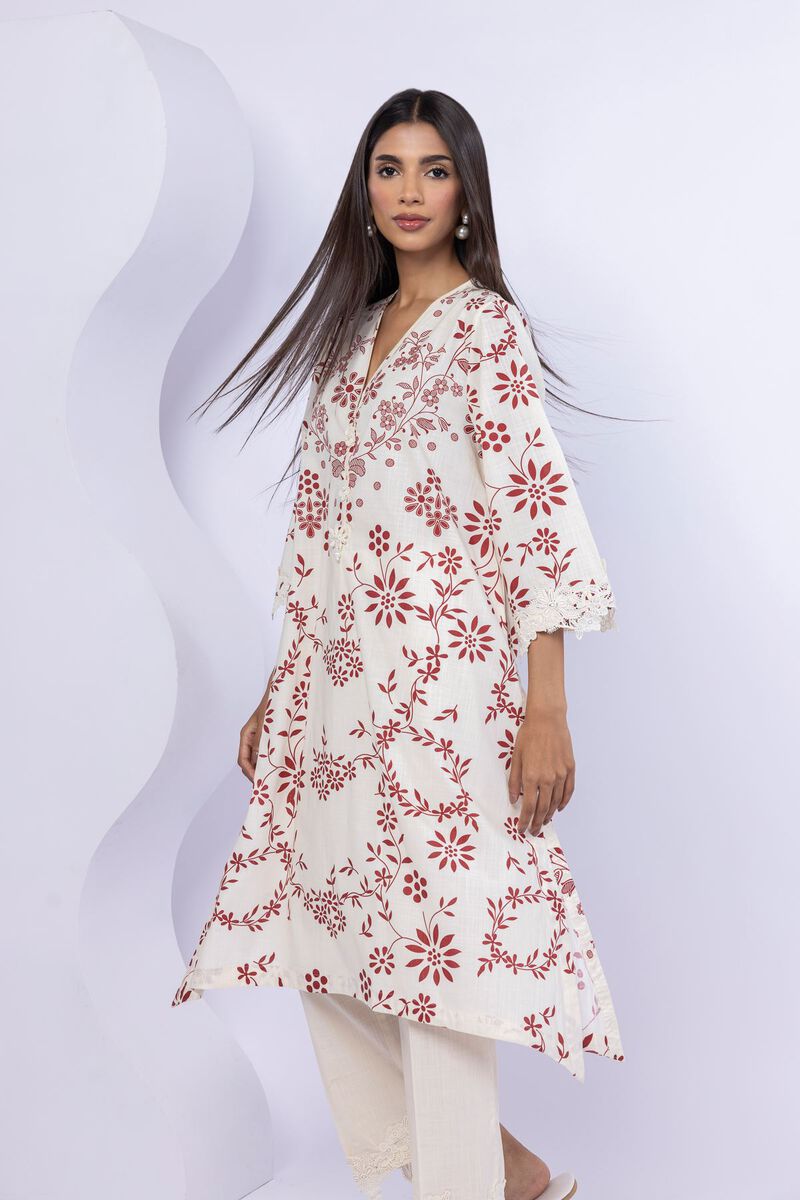 Embroidered | Crosshatch Poplin | Kurta | USD 30.00