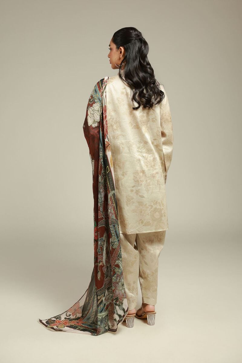 Embroidered | Satin | 3-Piece Tailored Suit | USD 75.00