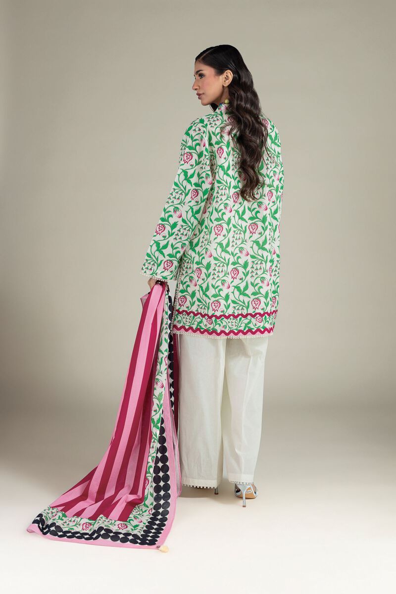Printed | Cambric | 3-Piece Floral Suit | USD 65.00
