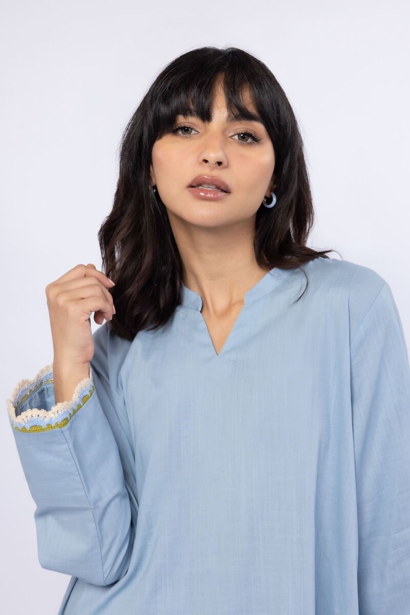 Embroidered | Crosshatch Poplin | Kurta | USD 9.00