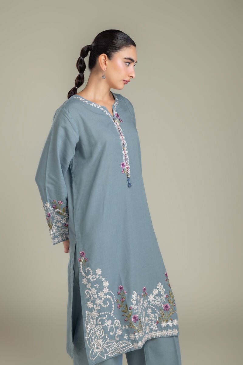 Embroidered | Light Khaddar | Fabrics 2 Piece | Top and Bottom | null