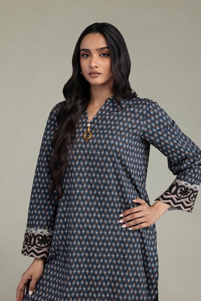 Printed | Cambric | V-Neck Cambric Kurta | USD 35.00
