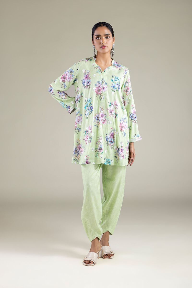 Embroidered | Viscose | Floral Scalloped Kurta | USD 35.00