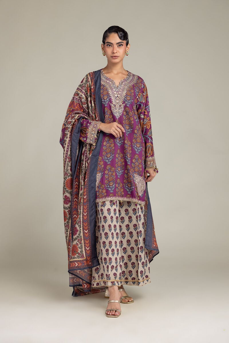 Embroidered | Polyester Silk | Silk Paisley Dupatta | USD 30.00