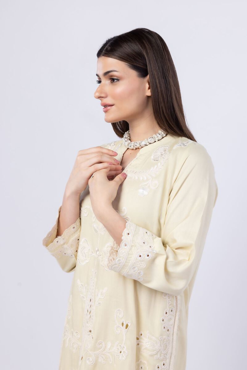 Embroidered | Crosshatch Raw Silk | Kurta | USD 60.00