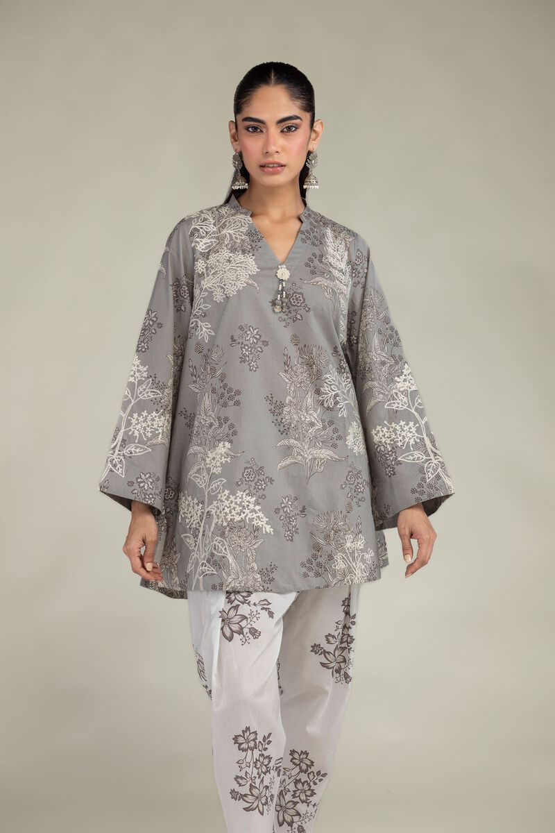 Embroidered | Cambric | Cambric V-Neck Kurta | USD 40.00