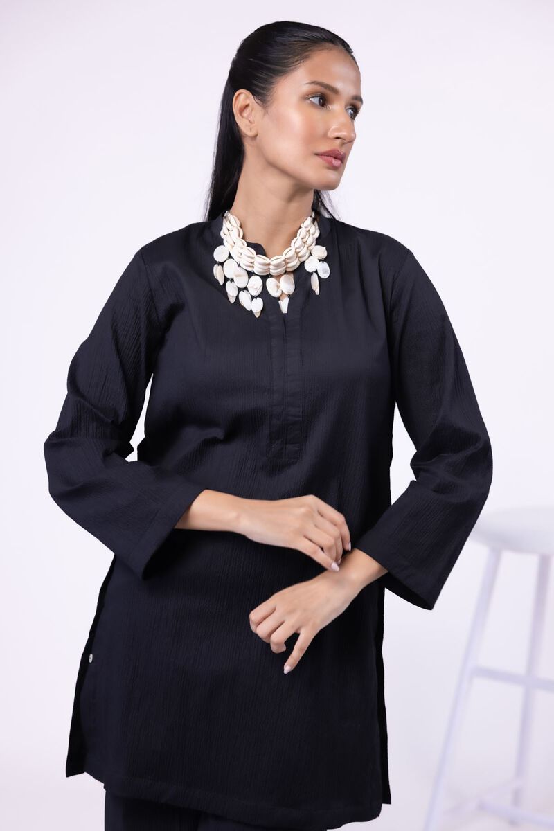 Dyed | Ripple Crinkle | Kurta | USD 25.00