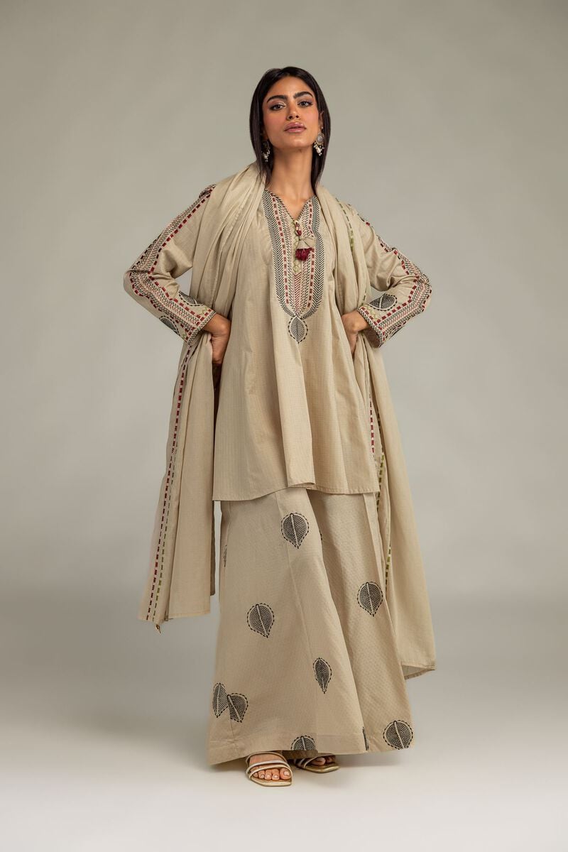 Embroidered | Lawn | Beige Lawn Dupatta | USD 35.00