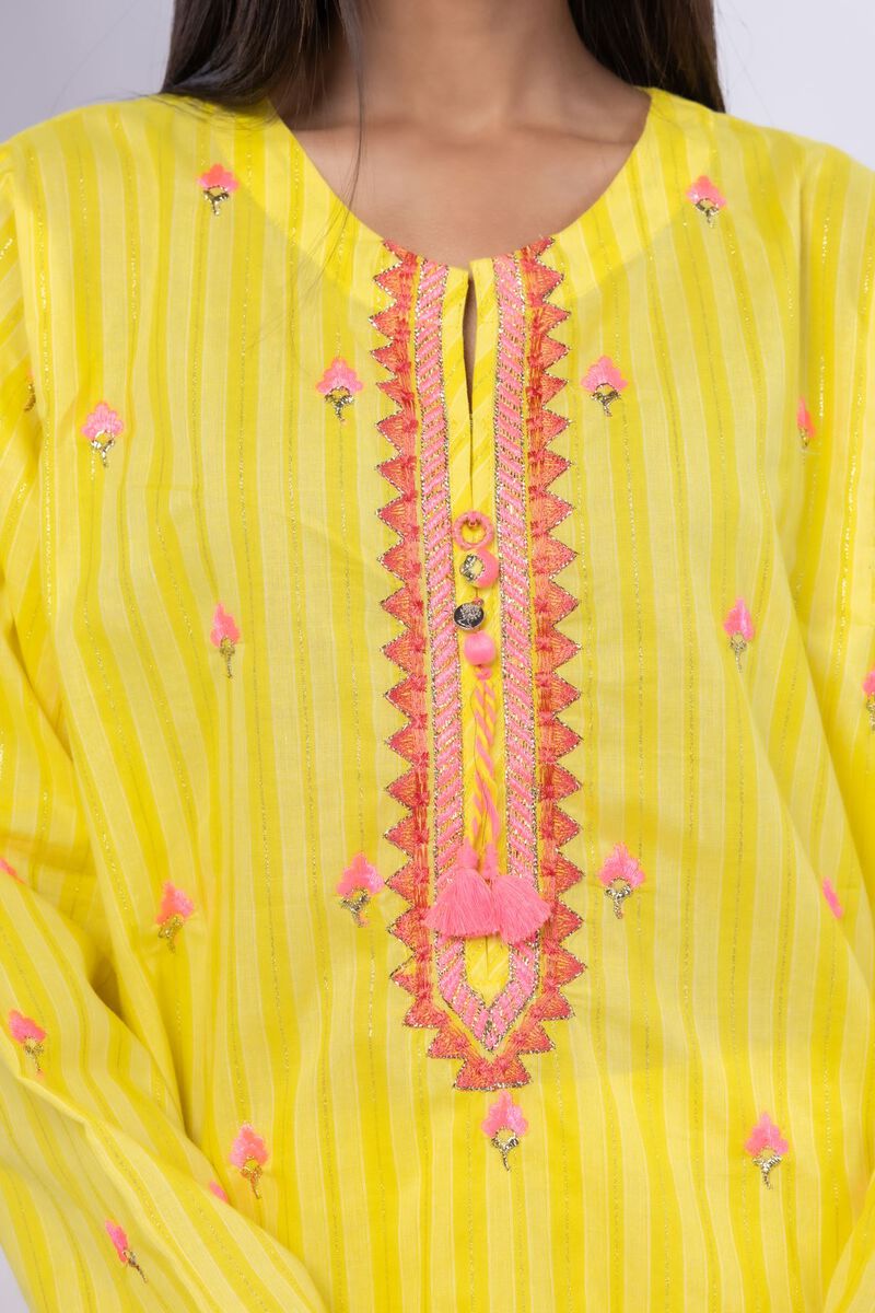 Embroidered | Lurex Stripes | Kurta | USD 35.00