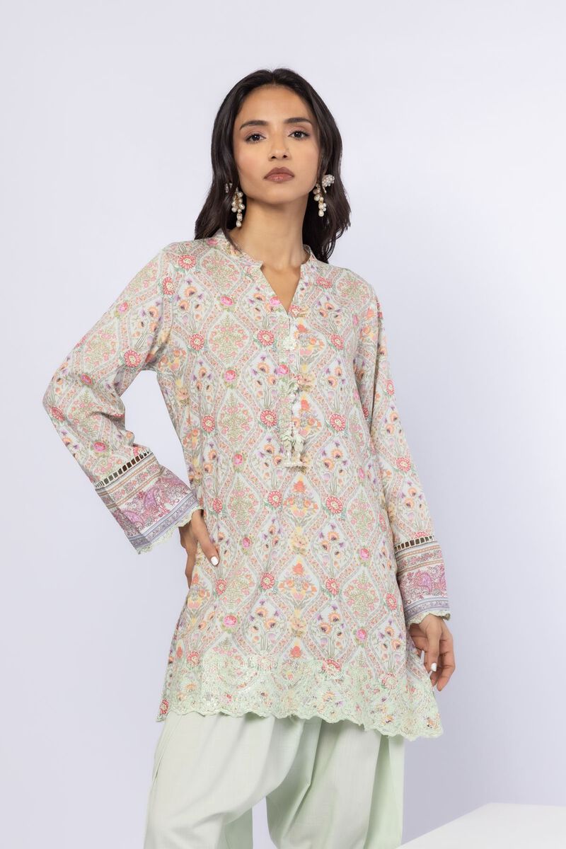 Embroidered | Crosshatch Raw Silk | Kurta | USD 35.00
