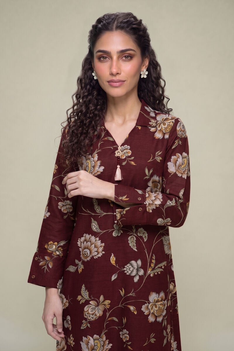 Printed | Light Khaddar | Floral Khaddar Kurta | USD 35.00
